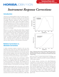 Instrument Response Corrections