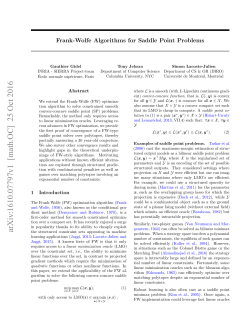 Frank-Wolfe Algorithms for Saddle Point Problems