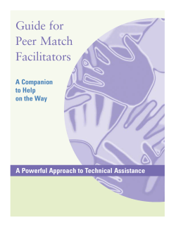 Guide for Peer Match Facilitators - Center for the Study of Social Policy