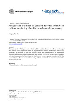 Analysis and evaluation of collision detection libraries for collision