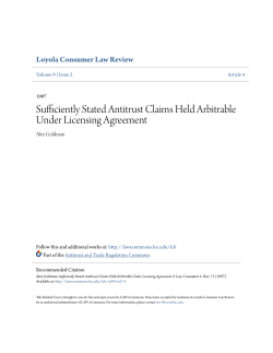 Sufficiently Stated Antitrust Claims Held