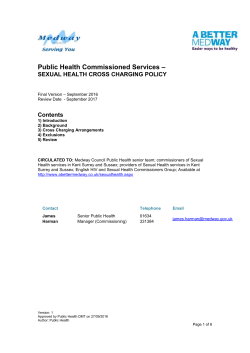 SEXUAL HEALTH CROSS CHARGING POLICY