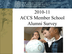 Survey Responses - Association of Classical Christian Schools