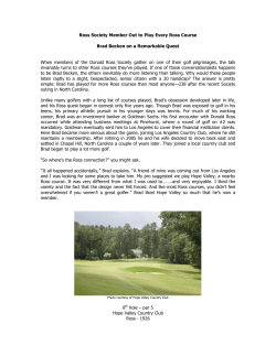 Ross Society Member Out to Play Every Ross Course Brad Becken