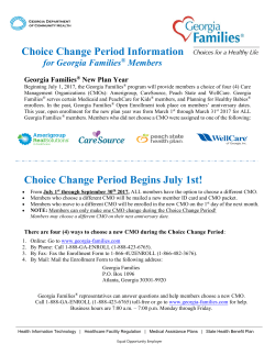 Choice Change Period Information
