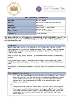 Churchfield School Nursery Nurse Job Description June 2017