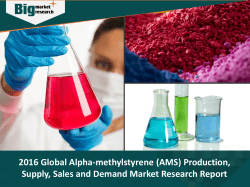 2016 Global Alpha-methylstyrene (AMS)