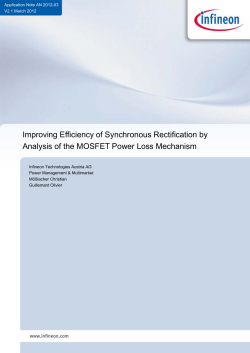 Application Note Improving Efficiency of Synchronous Rectification