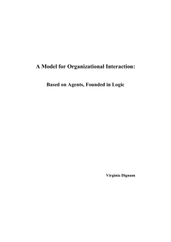 A Model for Organizational Interaction