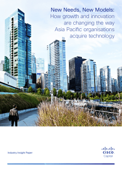 New Needs, New Models: How growth and innovation are