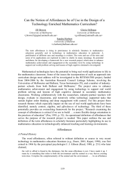 Can the Notion of Affordances be of Use in the Design of a