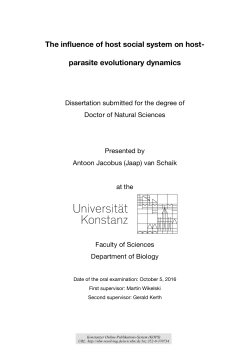 The influence of host social system on hostparasite evolutionary