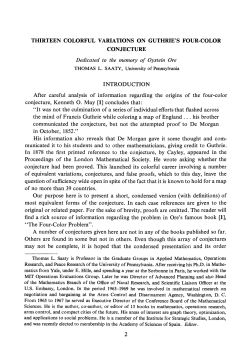 THIRTEEN COLORFUL VARIATIONS ON GUTHRIE`S FOUR