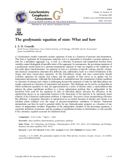 The geodynamic equation of state