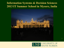 IT Summer School at Infosys - Center for Student Involvement