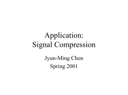 Application: Signal Compression