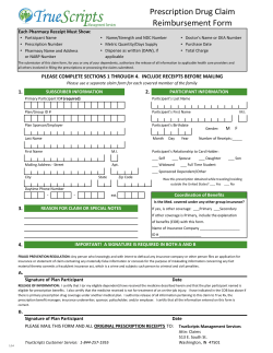 TrueScripts Prescription Drug Claim Reimbursement Form.xlsx