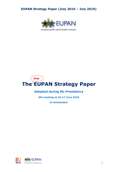 The EUPAN Strategy Paper