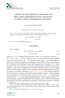 A survey on the existence, uniqueness and regularity - Ele-Math
