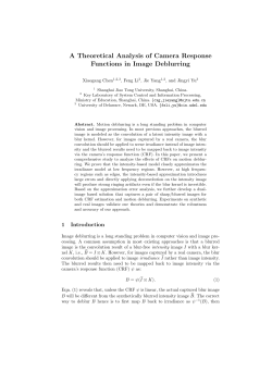 A Theoretical Analysis of Camera Response Functions in Image