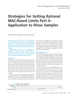 Strategies for Setting Rational MAC-Based Limits Part