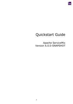 Quickstart Guide - Apache ServiceMix!