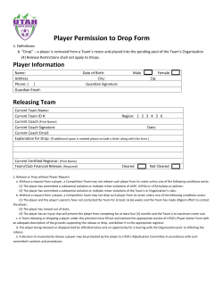 Player Permission to Drop Form