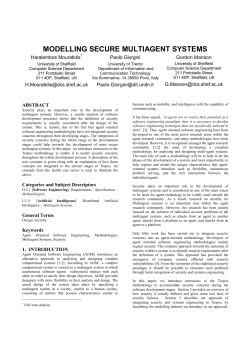 modelling secure multiagent systems