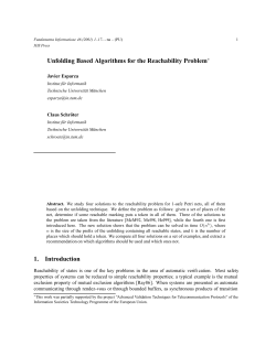 Unfolding Based Algorithms for the Reachability Problem 1