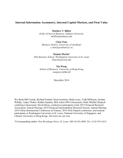 Internal Information Asymmetry, Internal Capital Markets, and Firm