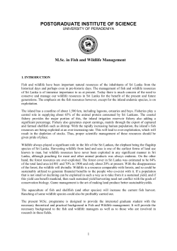 M.Sc. in Fish and Wildlife Management