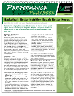 Basketball: Better Nutrition Equals Better Hoops