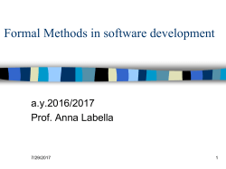 Metodi formali per il software