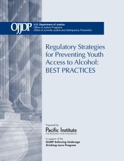 Regulatory Strategies for Preventing Youth Access to Alcohol: BEST