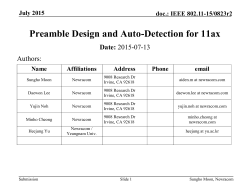 Preamble Design and Auto-Detection for 11ax