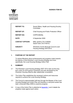 Copy herewith - Wrexham County Borough Council