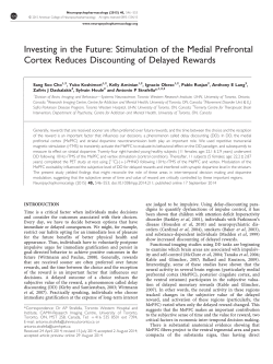 Investing in the Future: Stimulation of the Medial Prefrontal