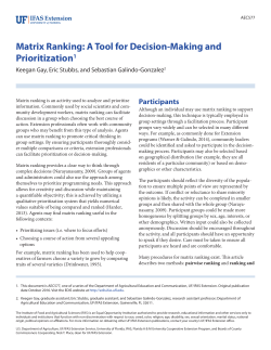 Matrix Ranking: A Tool for Decision-Making and