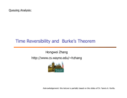 Time Reversibility and Burke`s Theorem