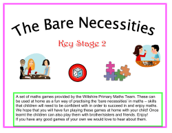 KS2 Bare necessities