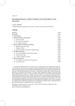heterogeneous agent models in economics and finance