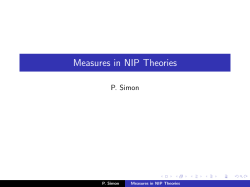 Measures in NIP Theories