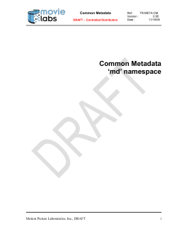 Common Metadata v0.95