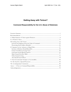 Getting Away with Torture?