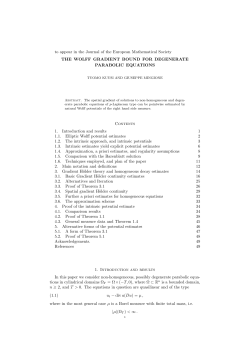 to appear in the Journal of the European Mathematical Society THE
