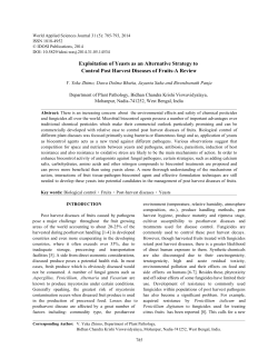 Exploitation of Yeasts as an Alternative Strategy to Control