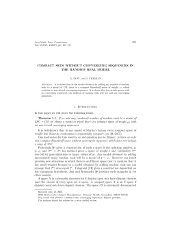 161 COMPACT SETS WITHOUT CONVERGING