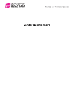 Supplier Questionnaire
