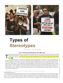 "Types of Stereotypes" w/ Notes