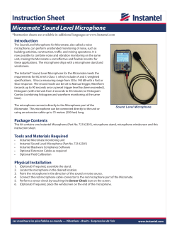 721U2301 Rev 02 - Micromate Sound Level Microphone